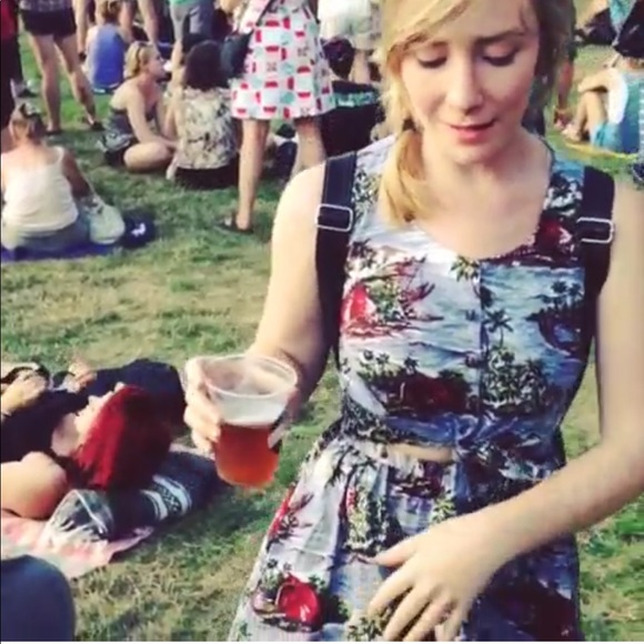 TOPSHOP Hawaiian Boat Print Dress With Tie Front - Picture 5 of 7